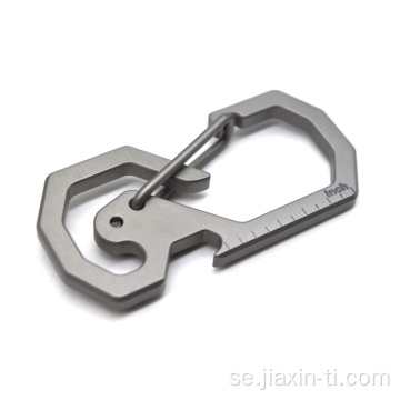 Flasköppnare Titanium Carabiner Keychain för camping